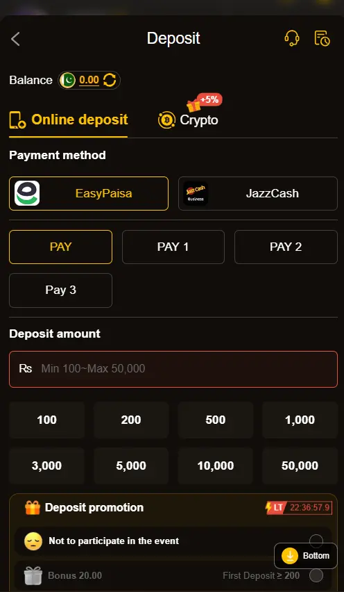 Deposit and Withdrawal Page 666 PK Apk
