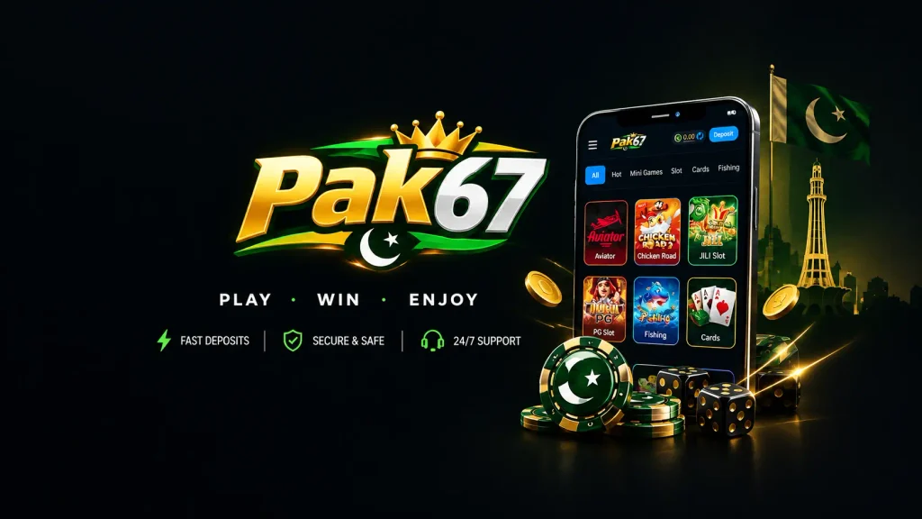 Pa k67 game apk official home page with clean black banner
